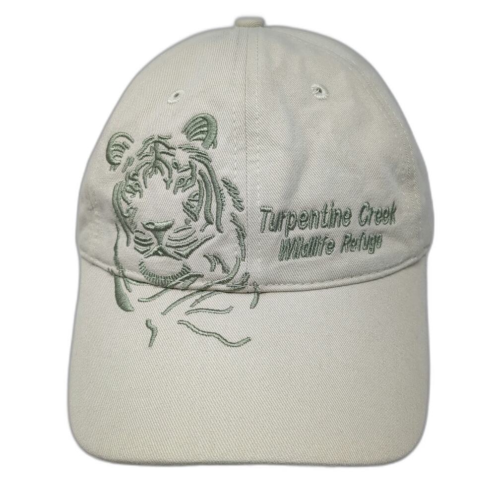 J Hats Baseball Cap Beige One Size Turpentine Creek Wildlife Refuge Tiger Hat